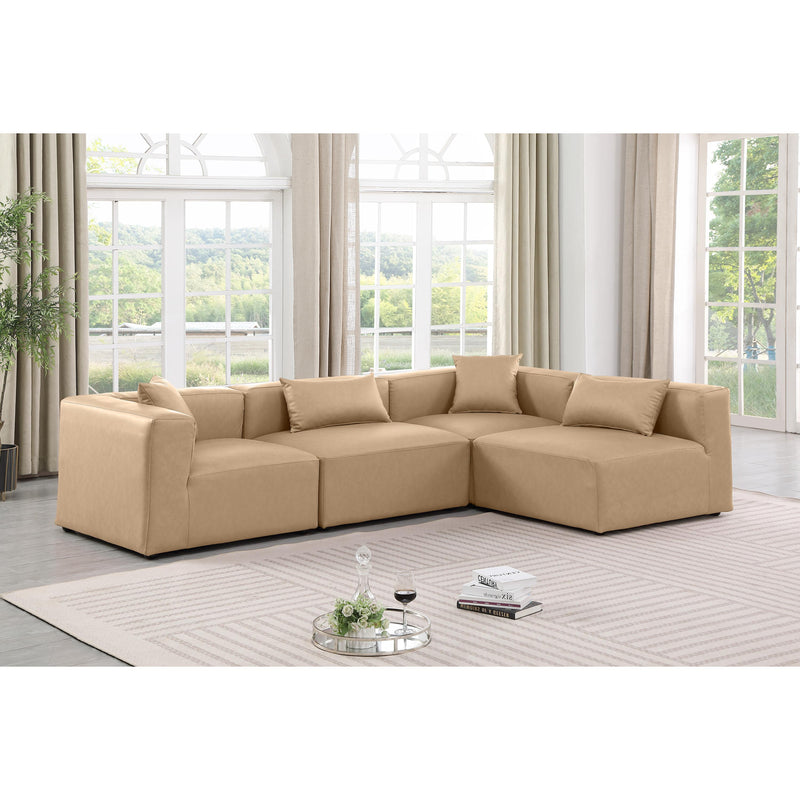 Diamond Modern Furniture Meridian Sectionals Stationary 668Tan-Sec4B IMAGE 2