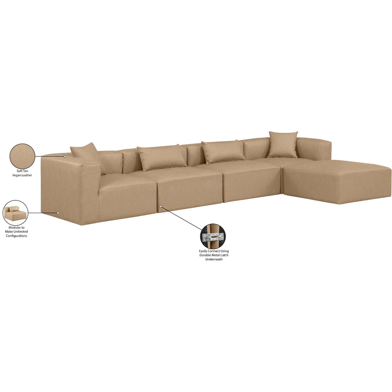 Diamond Modern Furniture Meridian Sectionals Stationary 668Tan-Sec5A IMAGE 9