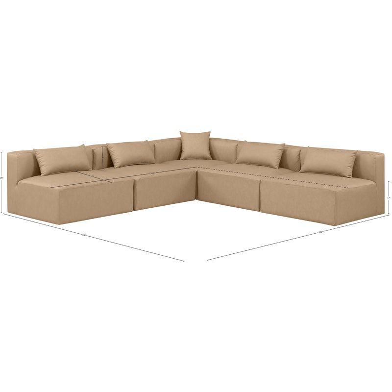 Diamond Modern Furniture Meridian Sectionals Stationary 668Tan-Sec5B IMAGE 10