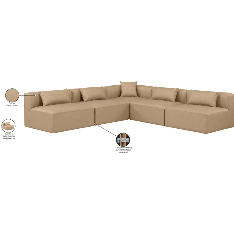 Diamond Modern Furniture Meridian Sectionals Stationary 668Tan-Sec5B IMAGE 9