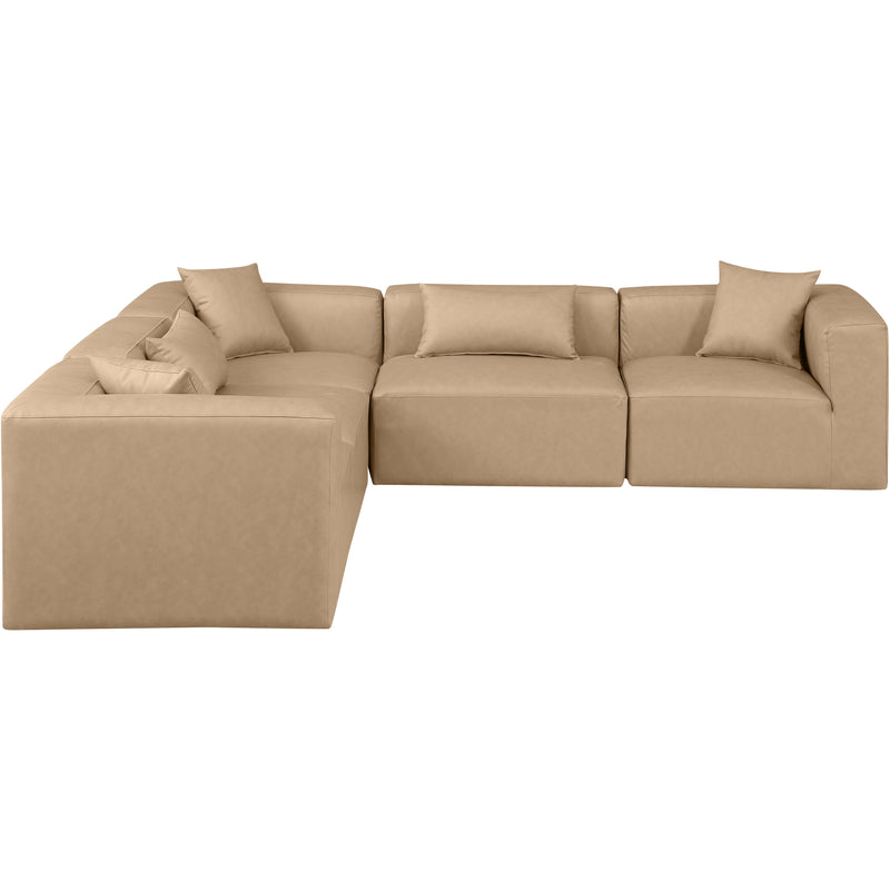 Diamond Modern Furniture Meridian Sectionals Stationary 668Tan-Sec5C IMAGE 4