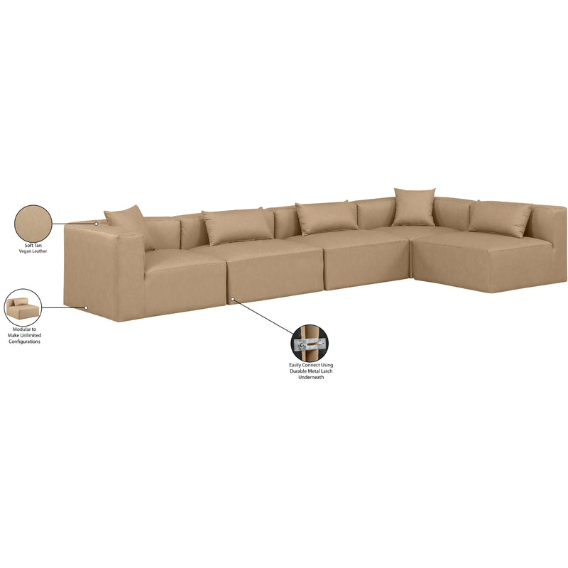 Diamond Modern Furniture Meridian Sectionals Stationary 668Tan-Sec5D IMAGE 10