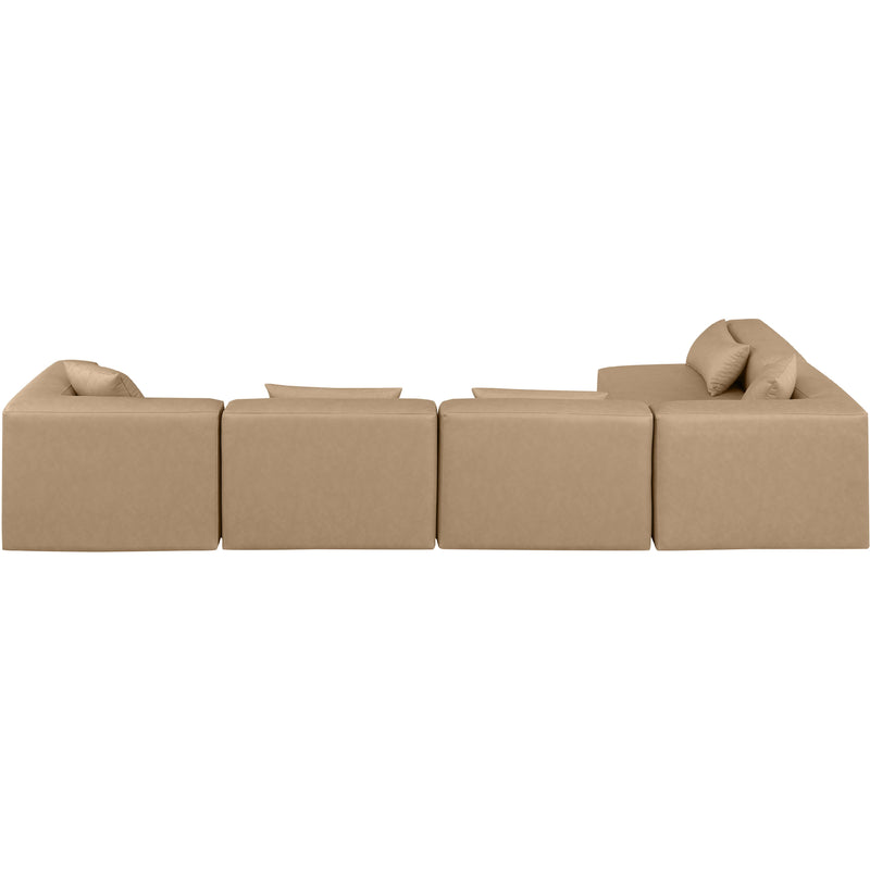 Diamond Modern Furniture Meridian Sectionals Stationary 668Tan-Sec5D IMAGE 3