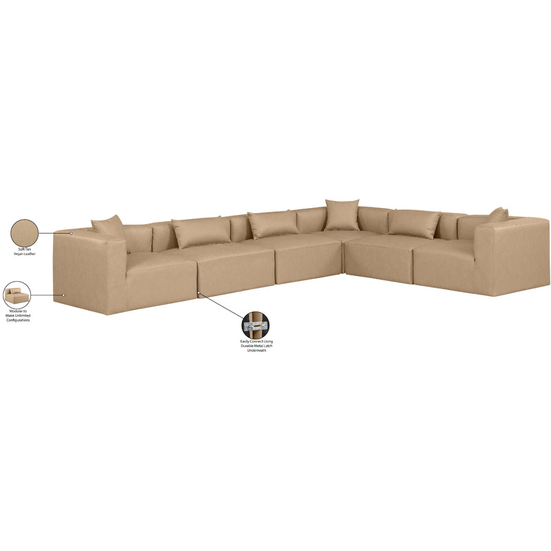 Diamond Modern Furniture Meridian Sectionals Stationary 668Tan-Sec6A IMAGE 10