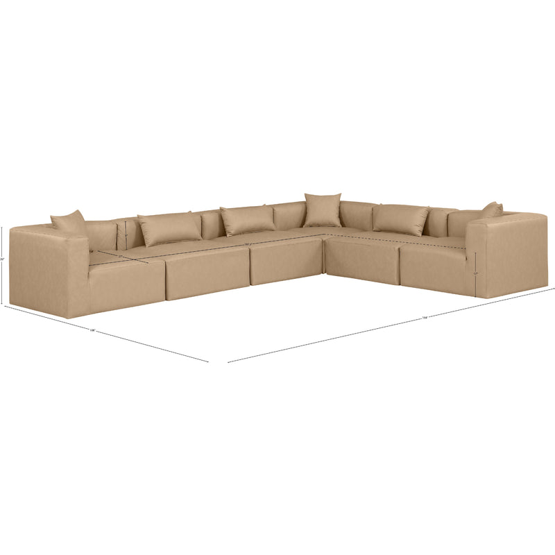 Diamond Modern Furniture Meridian Sectionals Stationary 668Tan-Sec6A IMAGE 11
