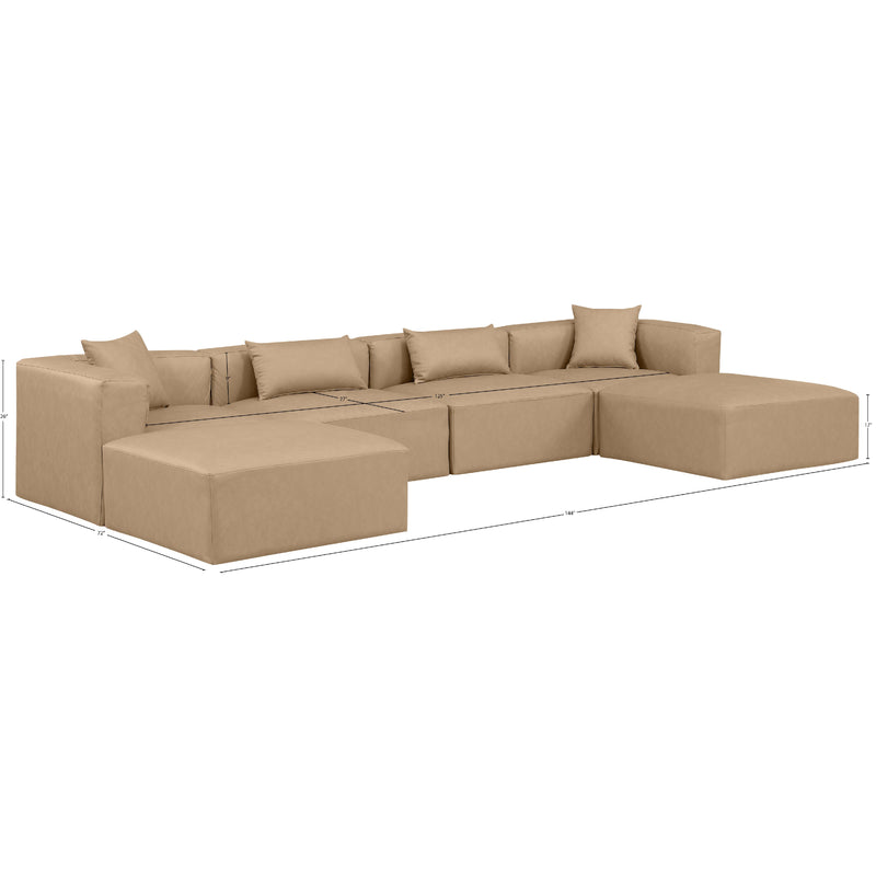 Diamond Modern Furniture Meridian Sectionals Stationary 668Tan-Sec6B IMAGE 10