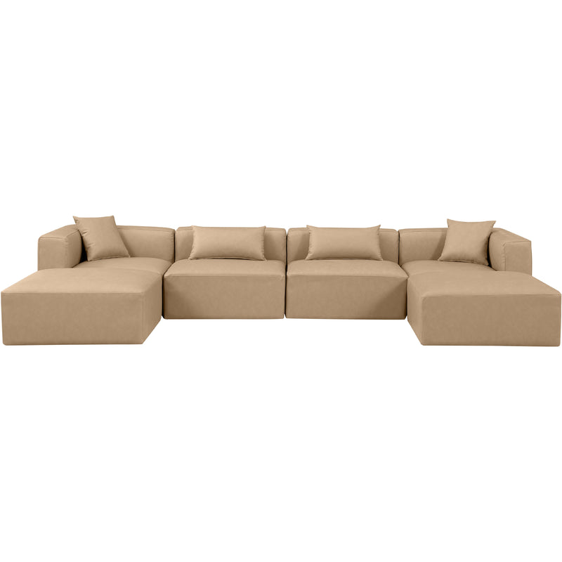 Diamond Modern Furniture Meridian Sectionals Stationary 668Tan-Sec6B IMAGE 4