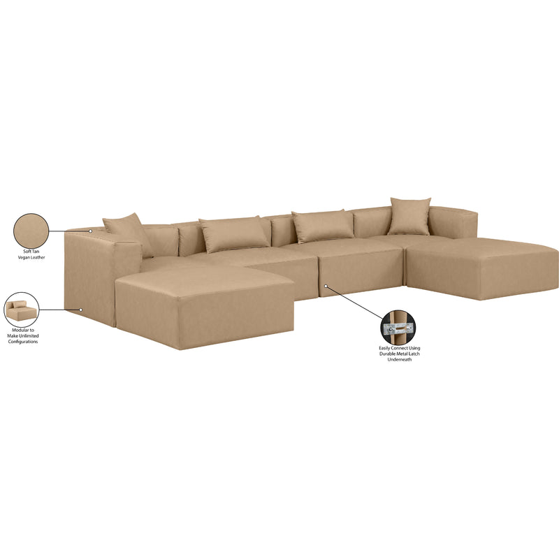 Diamond Modern Furniture Meridian Sectionals Stationary 668Tan-Sec6B IMAGE 9