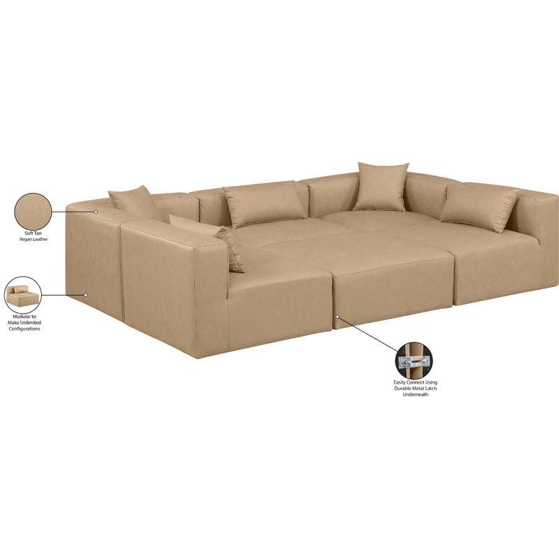 Diamond Modern Furniture Meridian Sectionals Stationary 668Tan-Sec6C IMAGE 8