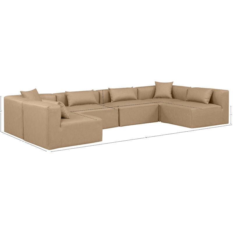 Diamond Modern Furniture Meridian Sectionals Stationary 668Tan-Sec6D IMAGE 10