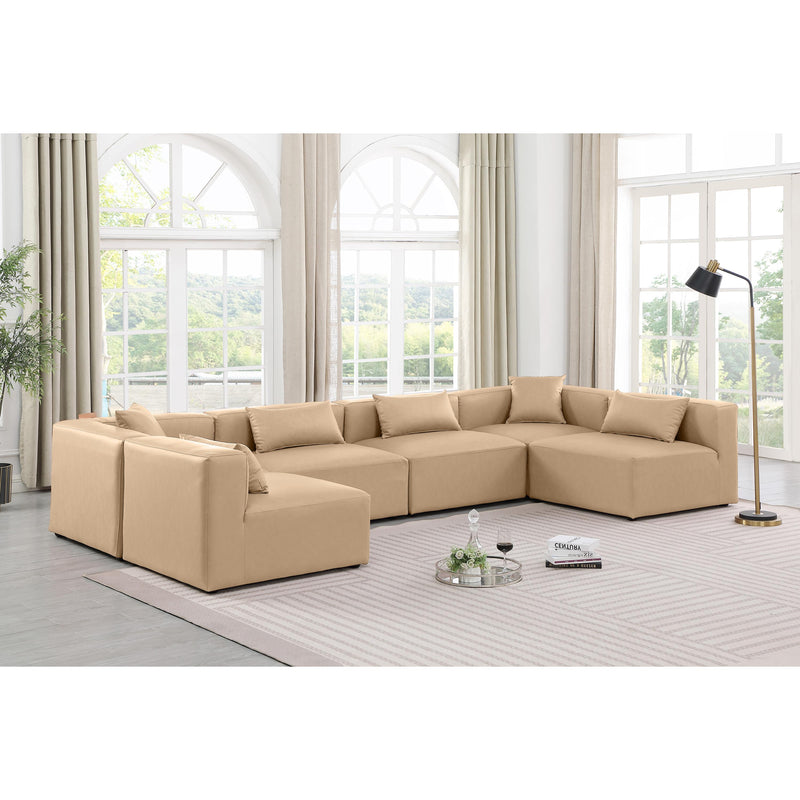 Diamond Modern Furniture Meridian Sectionals Stationary 668Tan-Sec6D IMAGE 2