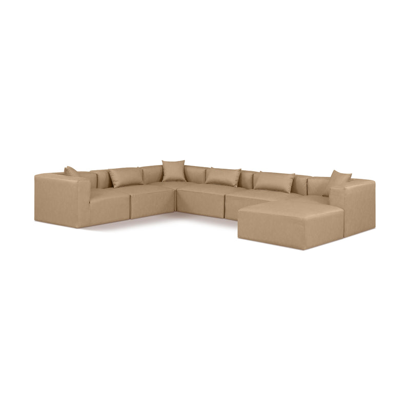 Diamond Modern Furniture Meridian Sectionals Stationary 668Tan-Sec7A IMAGE 1