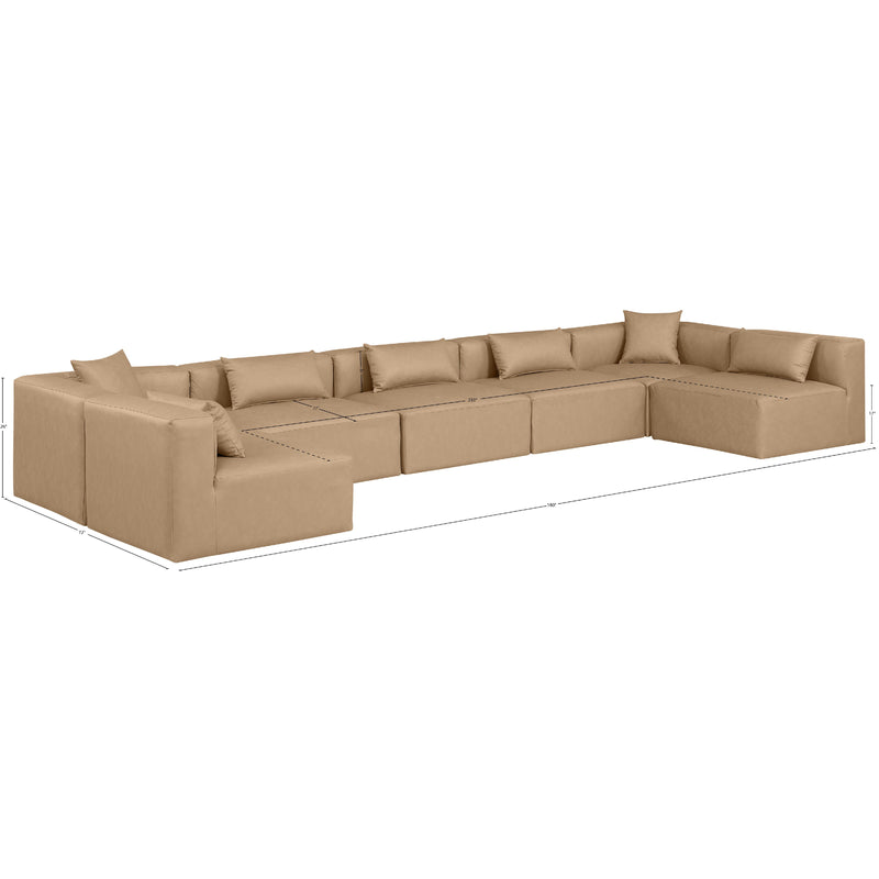 Diamond Modern Furniture Meridian Sectionals Stationary 668Tan-Sec7B IMAGE 10