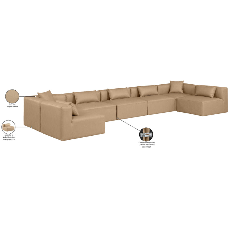 Diamond Modern Furniture Meridian Sectionals Stationary 668Tan-Sec7B IMAGE 9