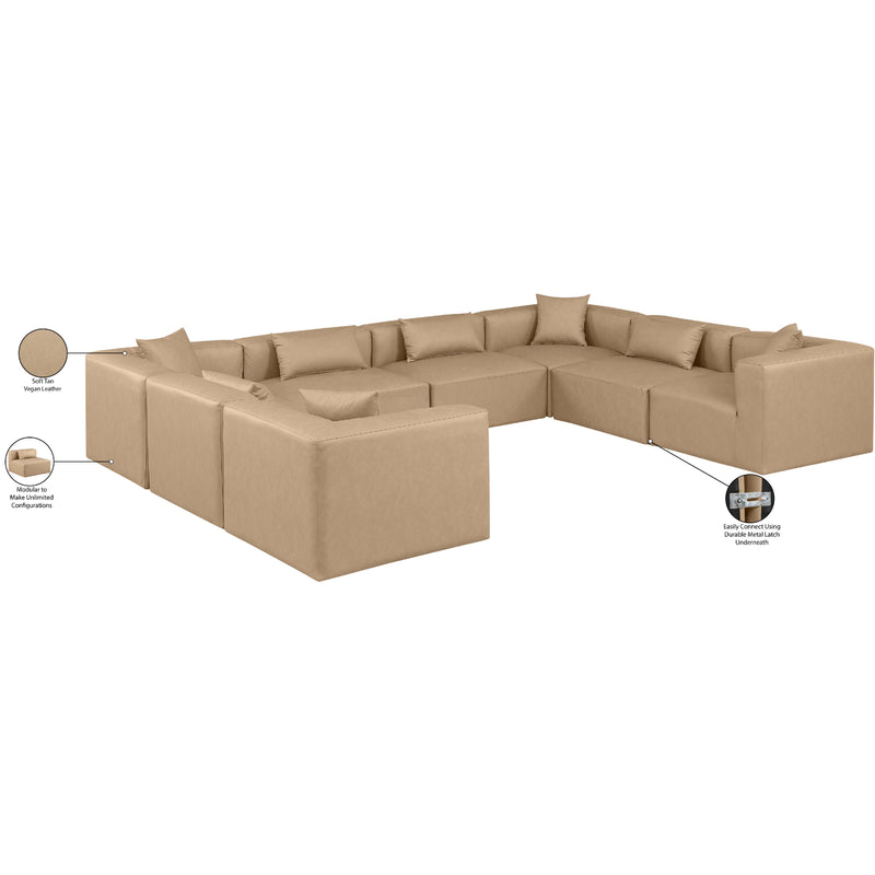 Diamond Modern Furniture Meridian Sectionals Stationary 668Tan-Sec8A IMAGE 10