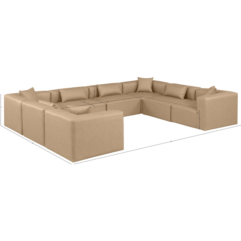 Diamond Modern Furniture Meridian Sectionals Stationary 668Tan-Sec8A IMAGE 11