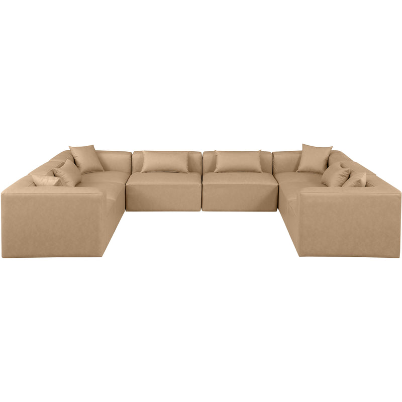 Diamond Modern Furniture Meridian Sectionals Stationary 668Tan-Sec8A IMAGE 4