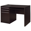 Halston 47-inch 2-drawer Office Desk with Cabinet Cappuccino