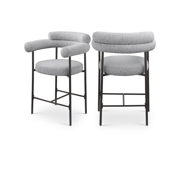 Diamond Modern Furniture Meridian Dining Seating Stools 986Grey-C IMAGE 1