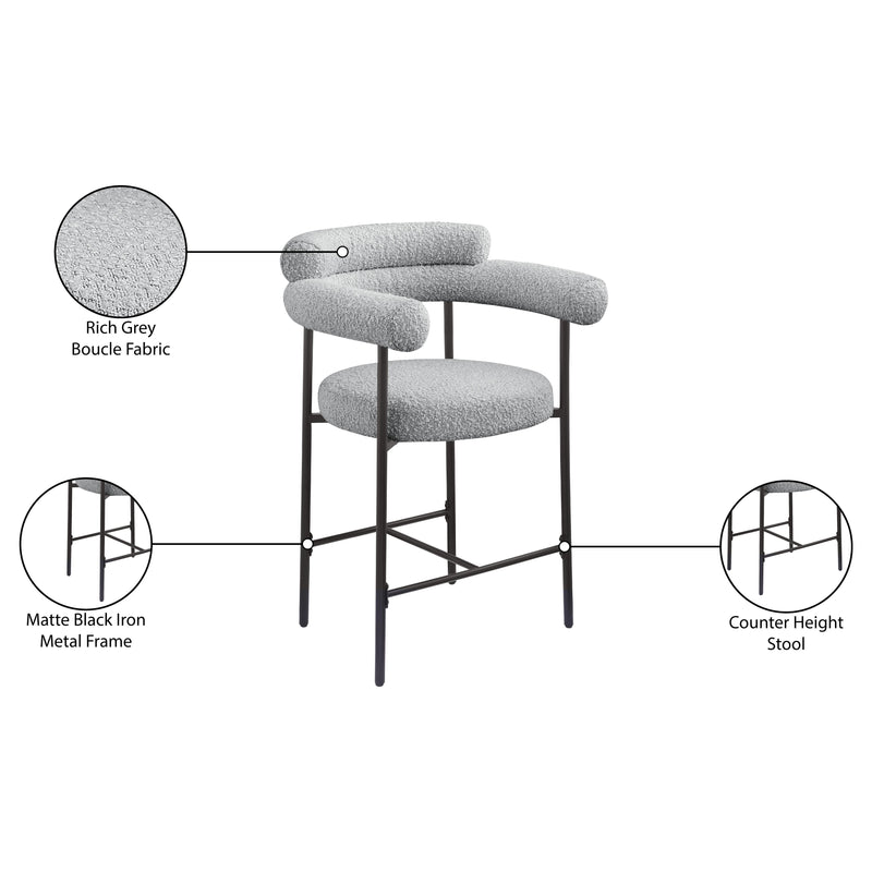 Diamond Modern Furniture Meridian Dining Seating Stools 986Grey-C IMAGE 9