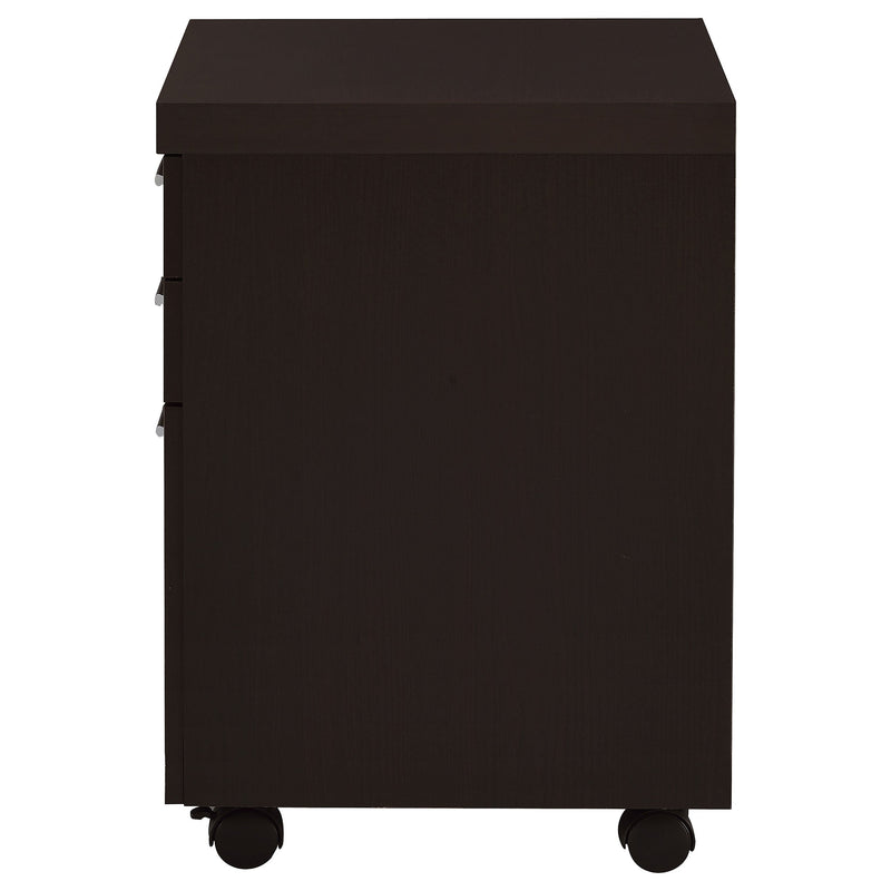 Skylar 3-drawer Home Office Mobile File Cabinet Cappuccino