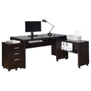 Skeena  Home Office Computer Desk Set Cappuccino