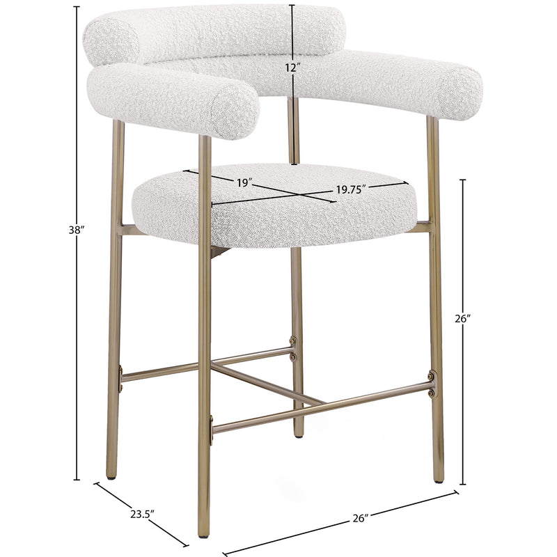 Diamond Modern Furniture Meridian Dining Seating Stools 993Cream-C IMAGE 10