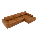 Modrest Cambria - Modern RAF Cognac Leather Sectional Sofa