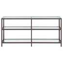 Kate 55-inch 2-shelf Console Bookcases Black Nickel