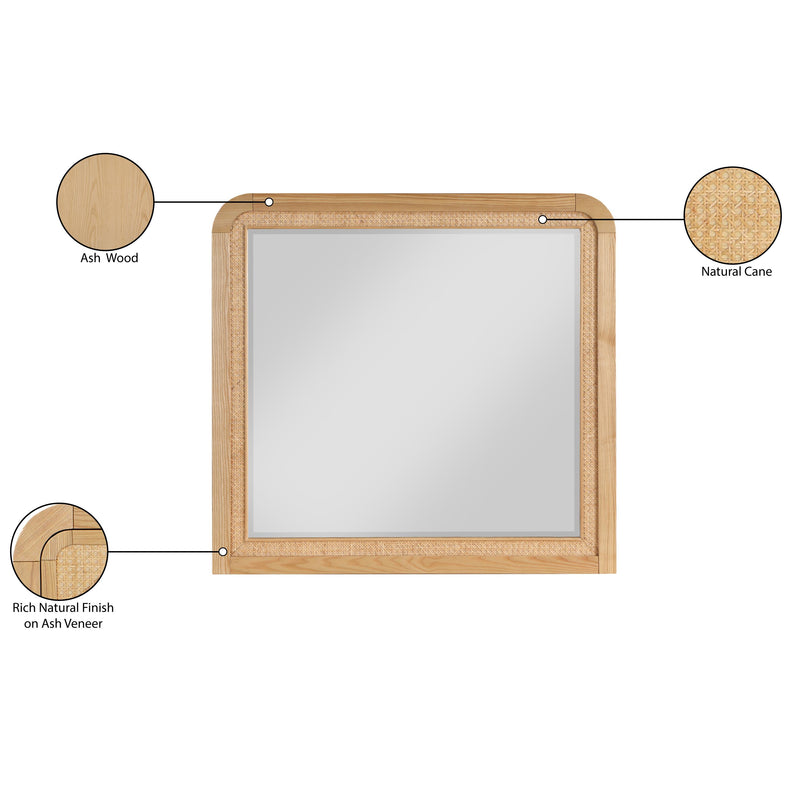 Diamond Modern Furniture Meridian Dresser Mirrors Dresser Mirrors SienaNatural-M IMAGE 5