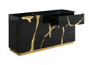 Modrest Aspen - Modern Black and Gold Dresser