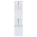 Baxter 67-inch 4-shelf Bookshelf Black and Chrome