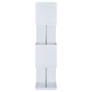 Baxter 67-inch 4-shelf Bookshelf Black and Chrome