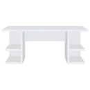 Alice 71-inch 4-shelf Engineered Wood Writing Desk White