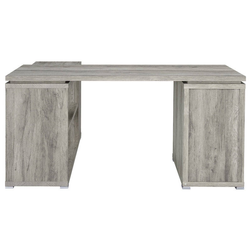 Yvette 60-inch 3-drawer L-Shape Computer Desk Cappuccino