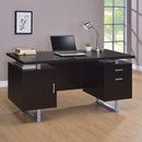 Lawtey 60-inch 2-drawer Computer Desk White High Gloss