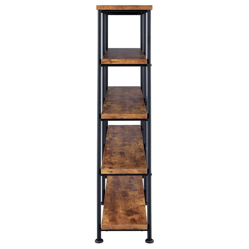 Analiese 63-inch 4-shelf Double Bookshelf Grey Driftwood