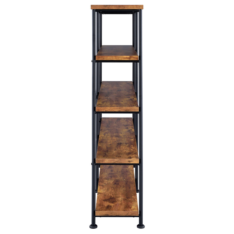 Analiese 63-inch 4-shelf Double Bookshelf Grey Driftwood