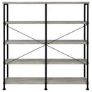 Analiese 63-inch 4-shelf Double Bookshelf Grey Driftwood
