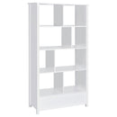 Dylan 68-inch 4-shelf Storage Bookshelf Weathered Grey