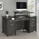 Dylan 60-inch 4-drawer Lift Top Office Desk Weathered Grey