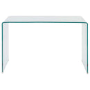 Ripley 47-inch Tempered Bent Glass Writing Desk Clear