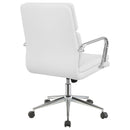 Ximena Upholstered Adjustable Mid Back Office Chair White