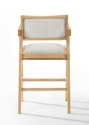 Modrest Fern - Modern Natural and Beige Counter Stool Set of 2