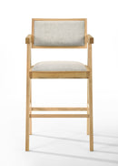 Modrest Fern - Modern Natural and Beige Counter Stool Set of 2