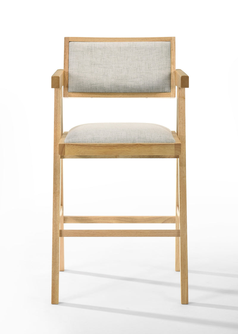 Modrest Fern - Modern Natural and Beige Counter Stool Set of 2