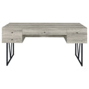Analiese 63-inch 4-drawer Writing Desk Grey Driftwood