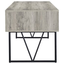 Analiese 63-inch 4-drawer Writing Desk Grey Driftwood