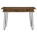 Sheeran 47-inch Writing Desk with Storage Rustic Amber