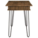 Sheeran 47-inch Writing Desk with Storage Rustic Amber